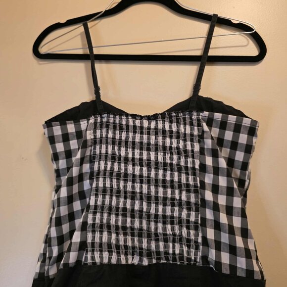 Sourpuss Black/White Checkered Romper L - Picture 7 of 7